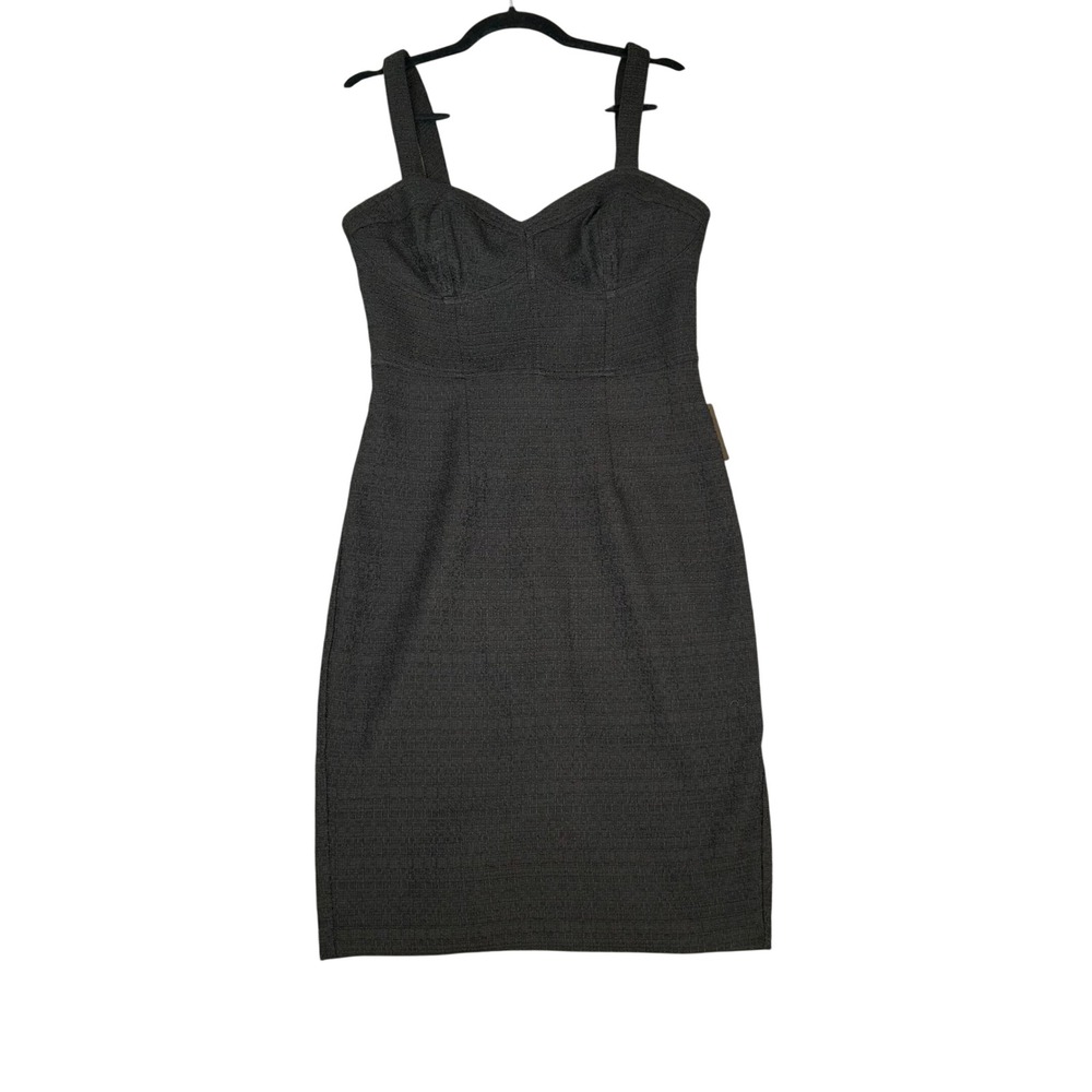Express Black Tweed Bustier Dress Sweetheart Mini Corset Goth Romantic Y2k 90s 8